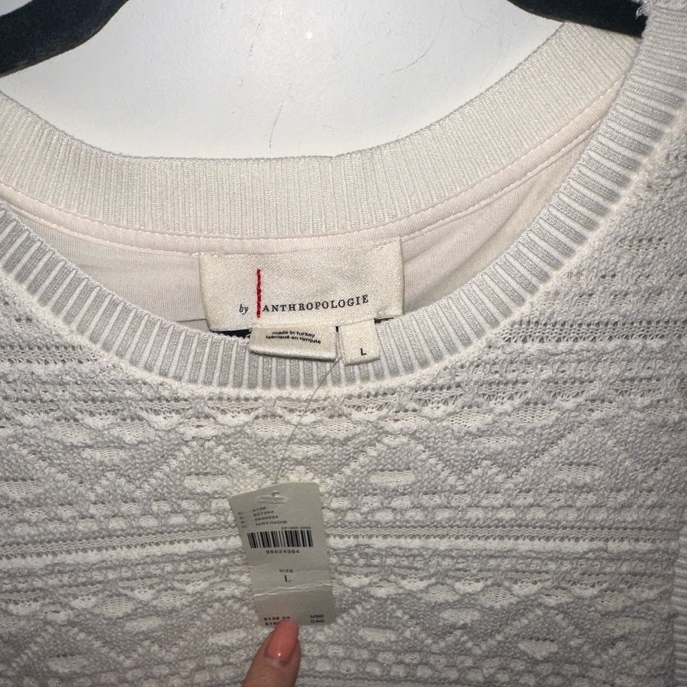 NWT Anthropologie White Ribbed Halter Mini Dress - Picture 4 of 9